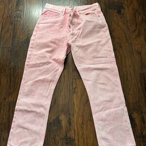 Agolde Bubblegum Pink Denim Jeans